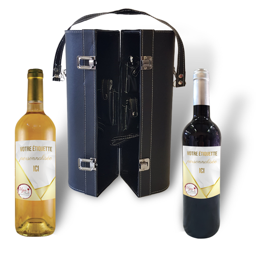 Idée Cadeau Entreprise Original - Coffret vin pour 2 bouteilles